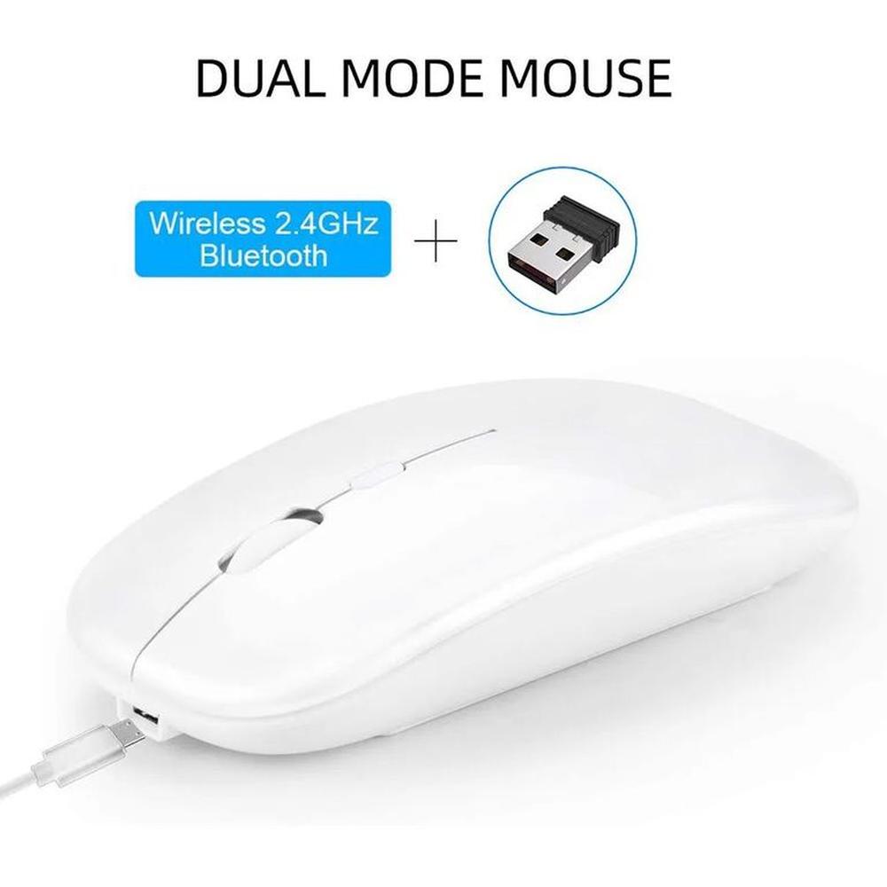 Mouse Inalambrico Recargable Dual Wirelless Bluetooth Android Windows