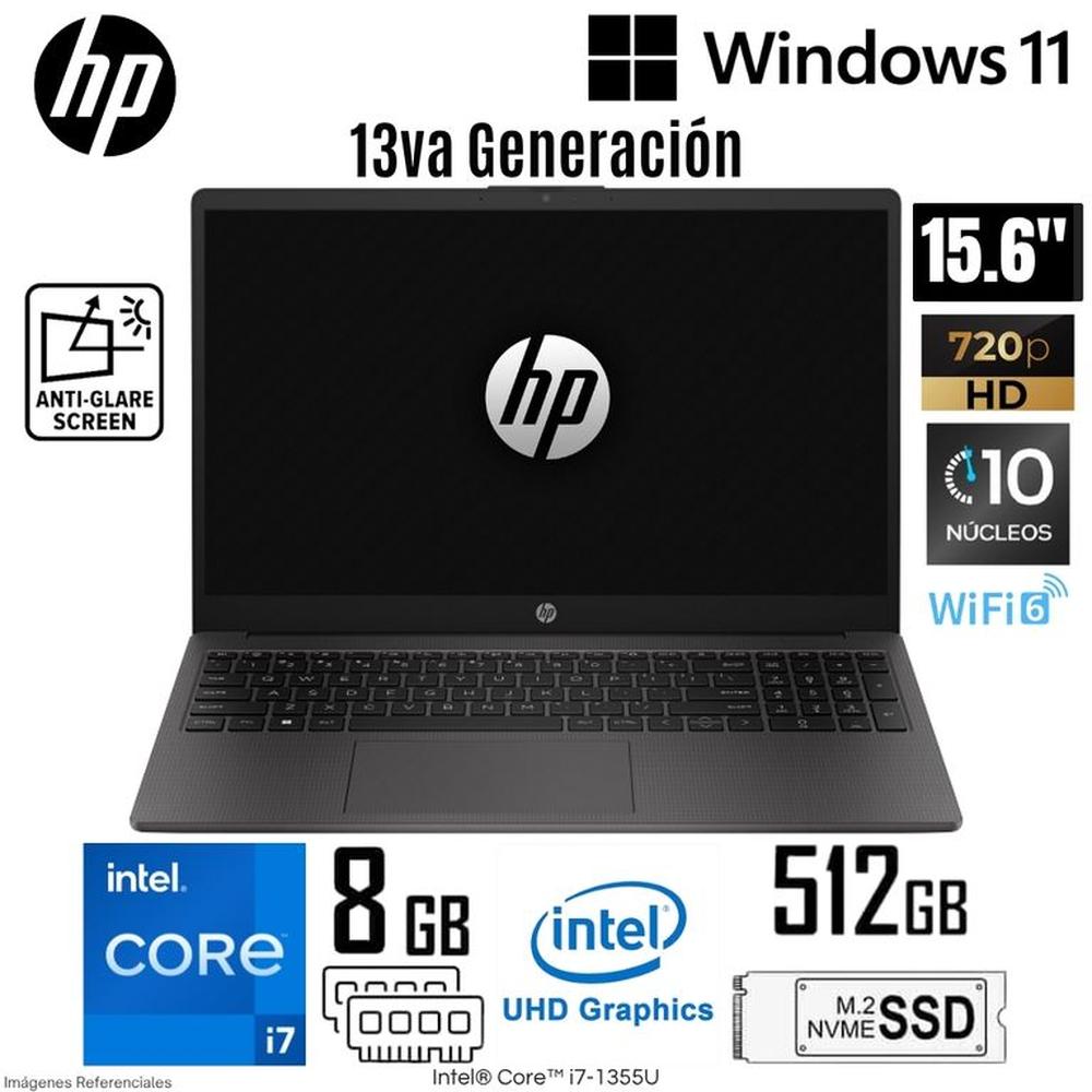 Laptop HP 250 G10 Intel Core i7-1334U 8GB RAM 512GB SSD 15.6  HD Win 11