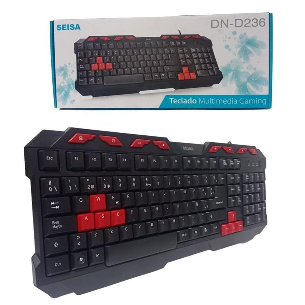 Teclado Multimedia Pc Laptop Gamer Alambrico Seisa
