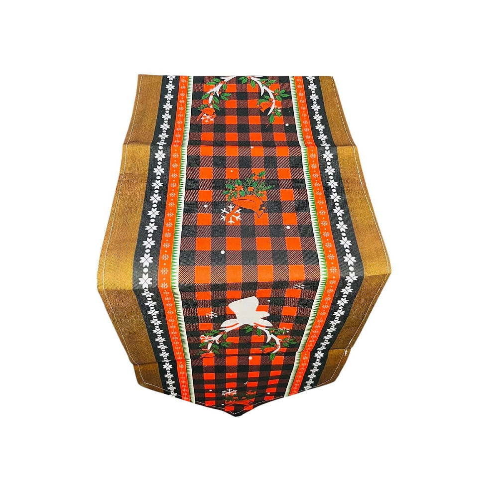 Caminos de Mesa Navidenos Lino Grueso 155cm x 32cm Marron