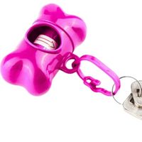 HUESITO PORTA BOLSAS PARA DESECHOS FUCSIA - CON 5 REPUESTO