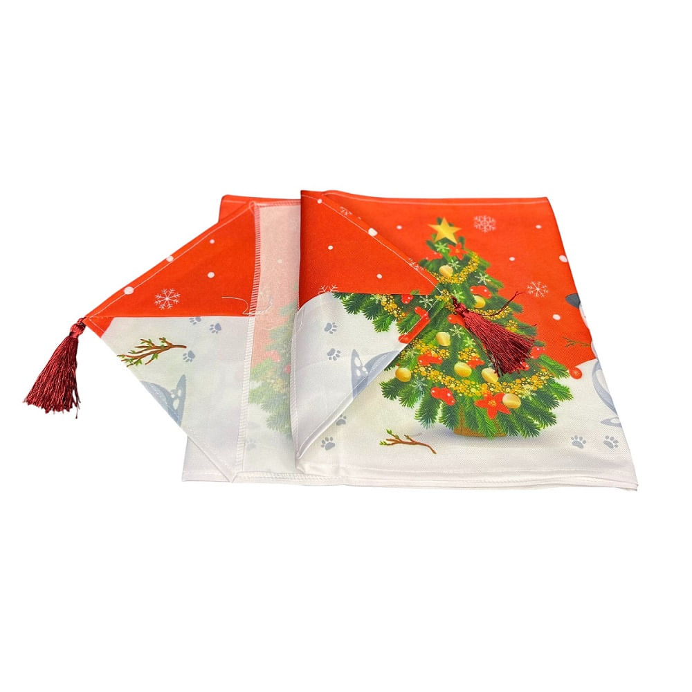 Caminos de Mesa Navidenos Lino Grueso 155cm x 32cm Dorado