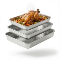 Bandeja para Hornear de Acero Inoxidable Set X3 24, 37 y 42cm