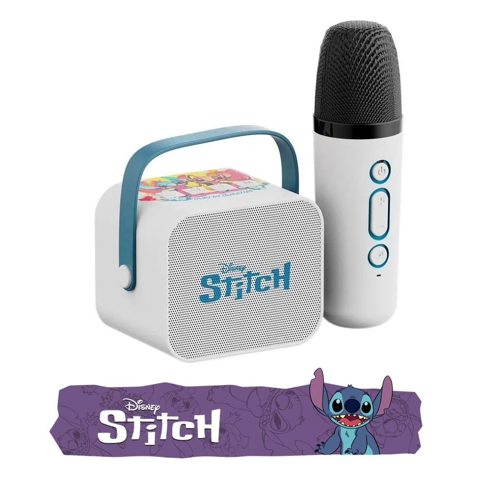 PARLANTE KARAOKE BLUETOOTH XTECH EDICIÓN STITCH CON MICRÓFONO INALÁMBRICO