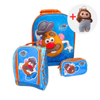 SET MOCHILA ESCOLAR SR CARA DE PAPA CON LABUBU