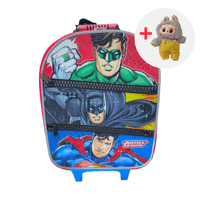 MALETA ESCOLAR KIDDO JUSTICE LEAGUE HERO CON LABUBU