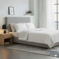 Cubrecama blanco algodón 220 hilos con funda Sham 2 plz