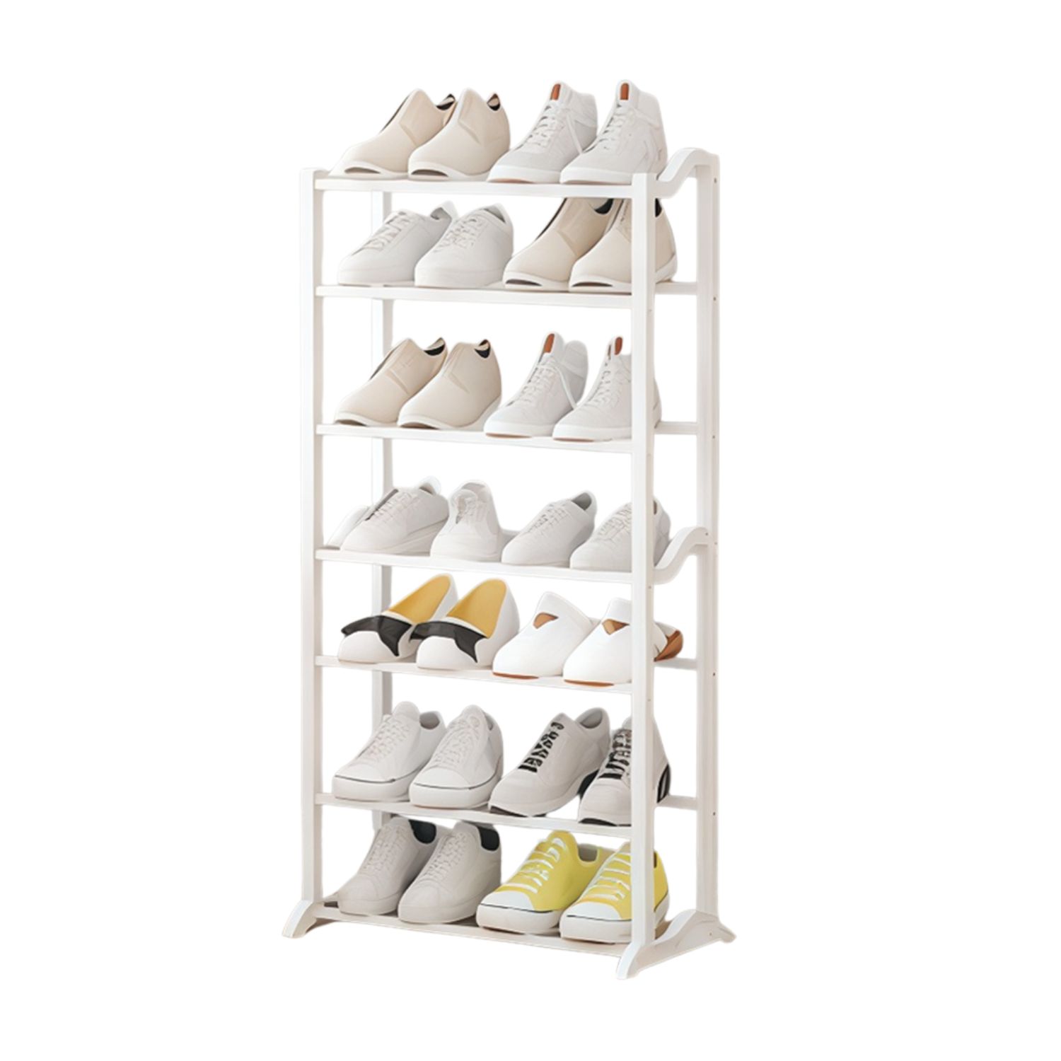 Zapatera Blanca de 7 Niveles Orange