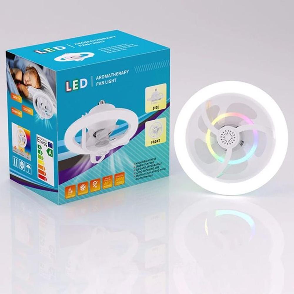 Foco Ventilador Rotación 360 Control Inteligente  Luz Led RGB 50W