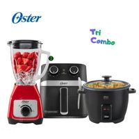 TriPack Oster Licuadora vaso de vidrio - Freidora 4L y Olla Arrocera