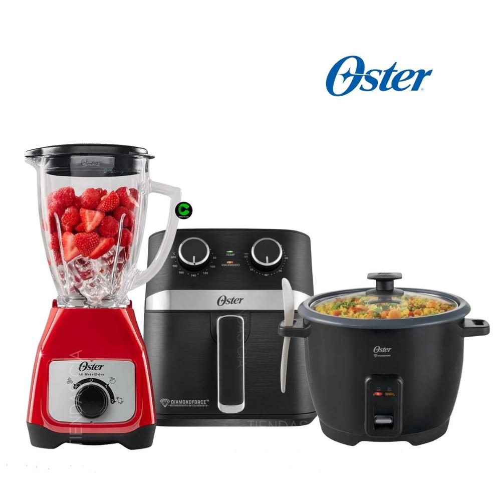 Combo Oster Licuadora 1.5 L - Freidora 4 L y Olla Arrocera 10 Tazas
