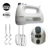 Batidora de Mano Prima HM9105E 6 Velocidades 400 Watts Blanco