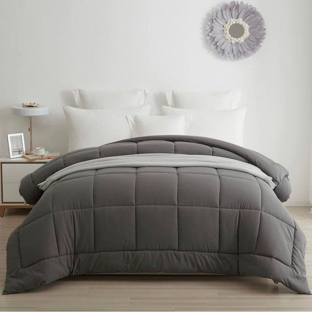 Edredón Monocromo Plomo QUEEN