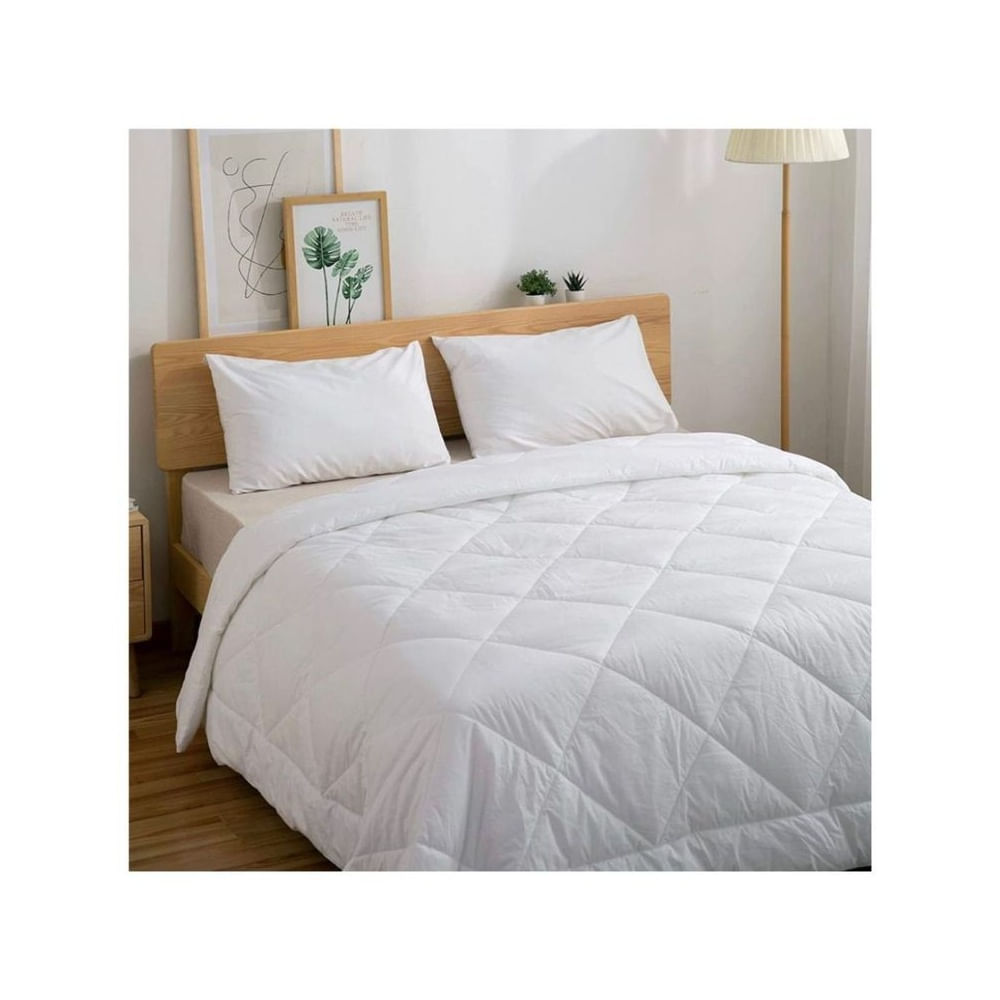 Cubrecama Monocromo Blanco QUEEN