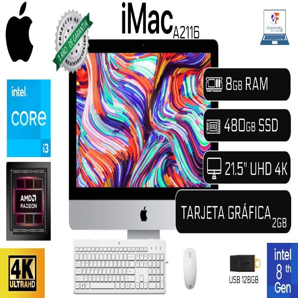 Computadora iMAC A2116 Año 2019 8GB RAM 480GB VIDEO 2GB Hdd 1TB REACONDIONADA 1 AÑO GARANTIA Usb 128