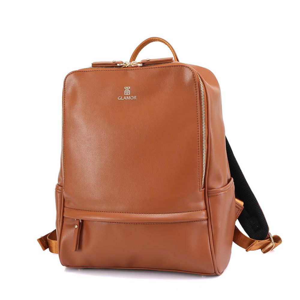 Mochila Porta Laptop Antirrobo Glamor Marron para Mujer