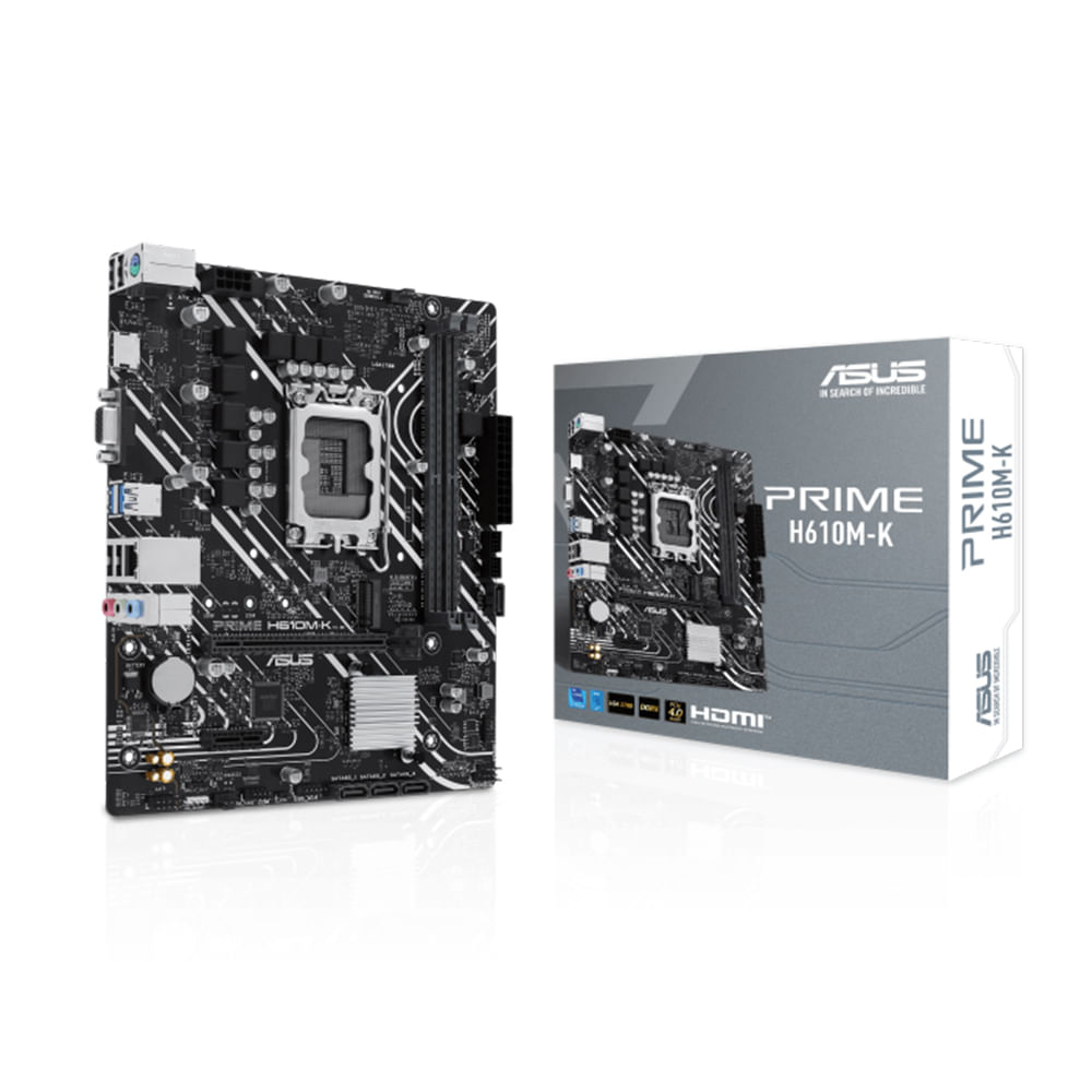 Motherboard ASUS PRIME H610M-K Micro ATX LGA1700 con Chipset Intel H610 - Rendimiento Óptimo