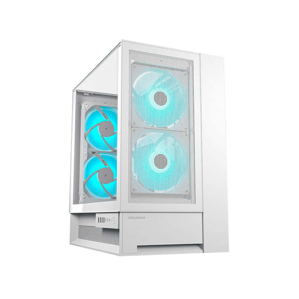 Gabinete COUGAR OmnyX CGR-2WA3W-RGB Media Torre Blanco Mini ITX Micro ATX ATX Cristal 7 Ventiladore