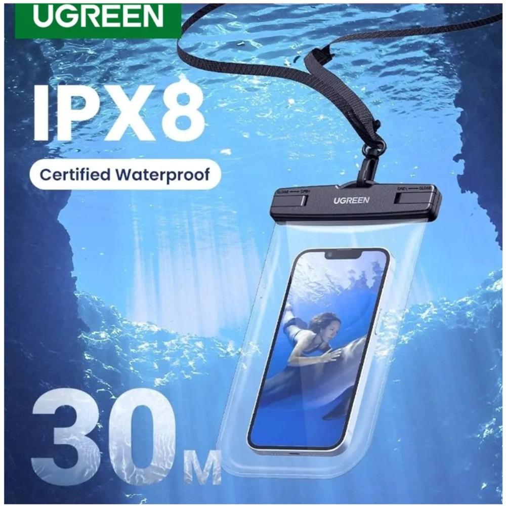 UGREEN Funda Impermeable IPX8 para Celular 7 con Cordón Ajustable
