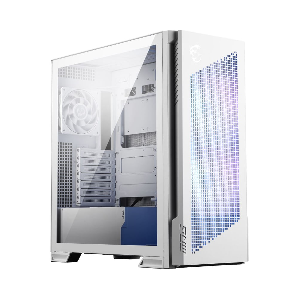 Case MSI MPG VELOX 300R Airflow PZ White - Torre Media ATX con Ventilación de Alto Flujo en Blanco