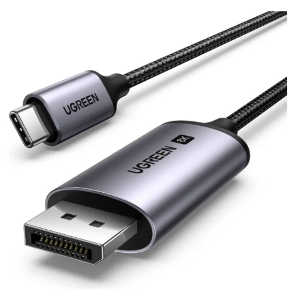 Cable Usb C A Displayport 1.4 Ugreen 8k 60hz De 3mts Color Negro