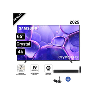 Televisor Samsung Smart TV 65Crystal UHD 4K UN65U8000FGXPE Con Antena Digital y Soundbar