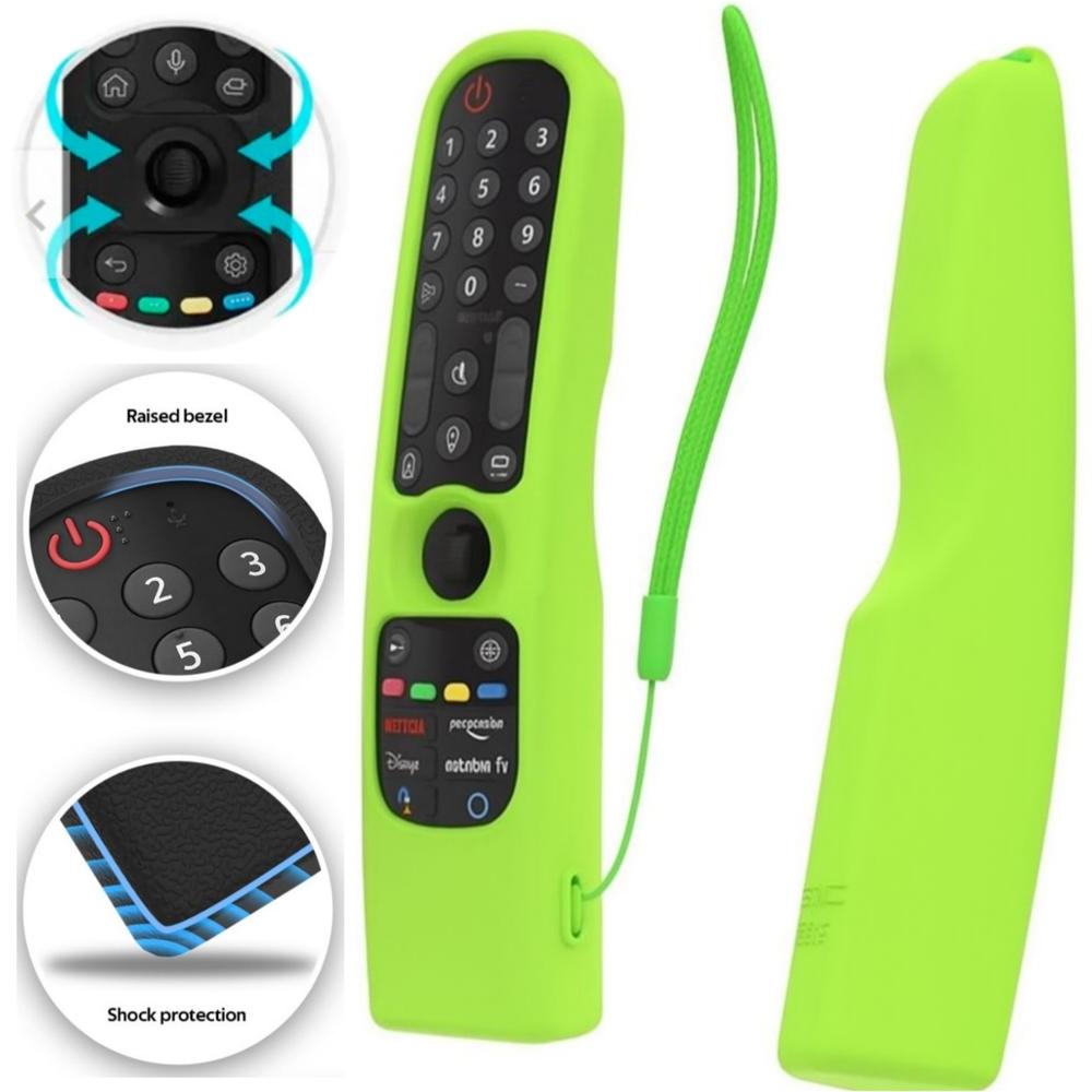 Funda Case Para Control LG Magic Mr21 Mr22 Mr23 Mr24 - Verde luminiscente