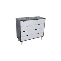 Cómoda de Melamina con Corte Media Luna  Estilo Minimalista