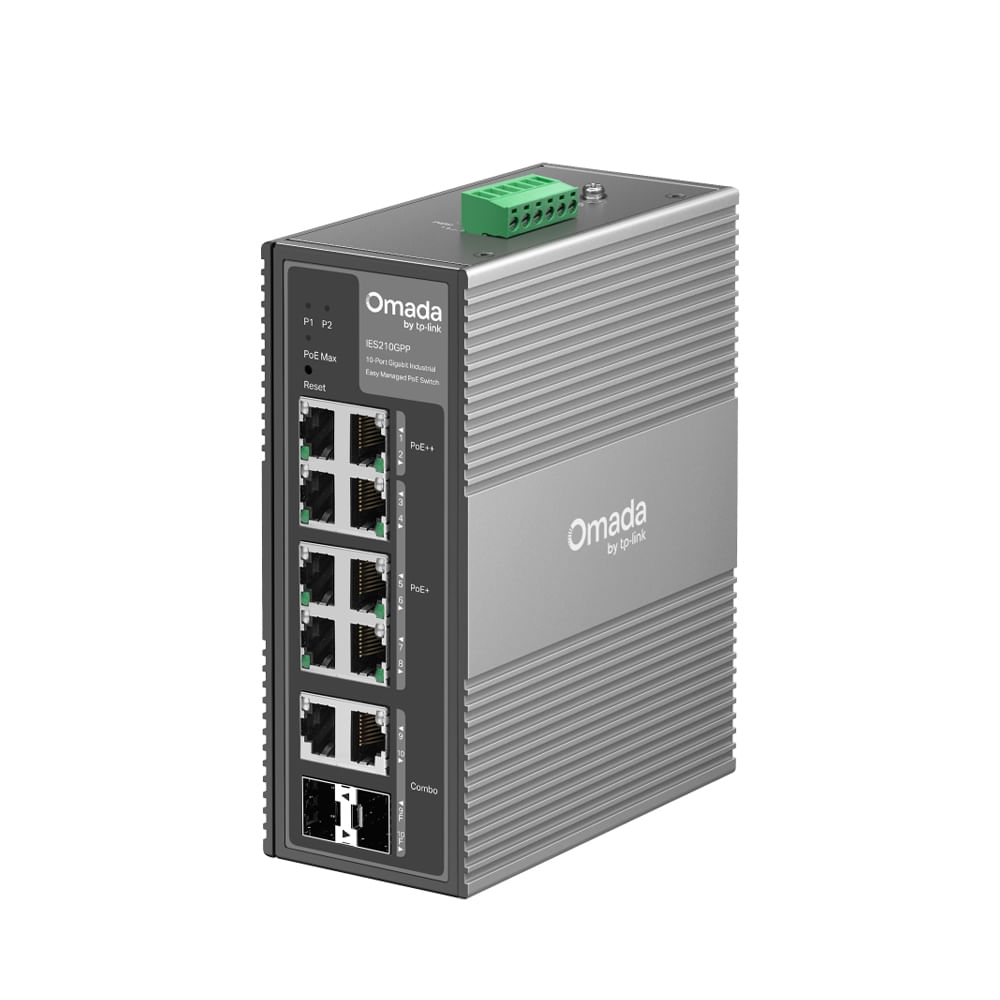 TP-Link Omada IES210GPP Switch PoE de 10 Puertos Gigabit Ideal para Redes de Alta Velocidad