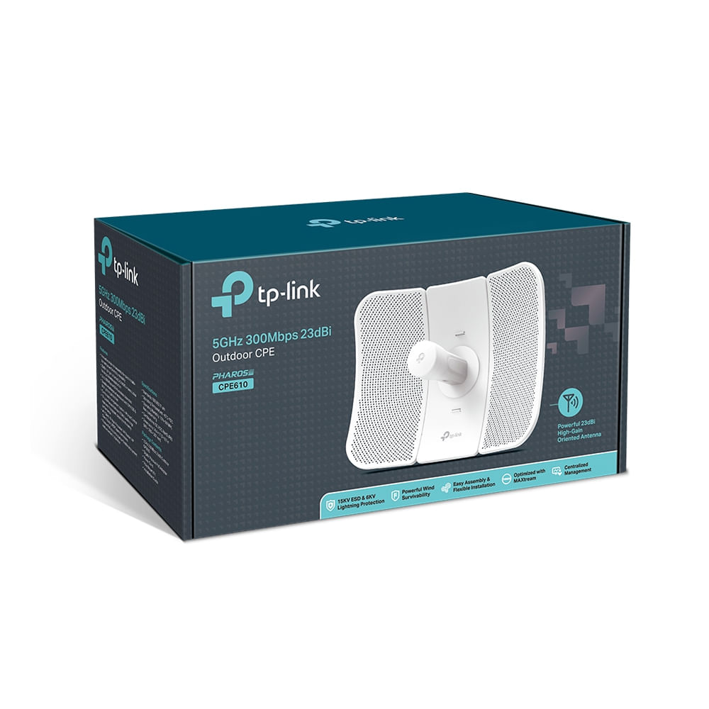 Access Point TP-Link 5GHz CPE con Antena Exterior 23dBi - Conectividad Potente y Amplia Cobertura