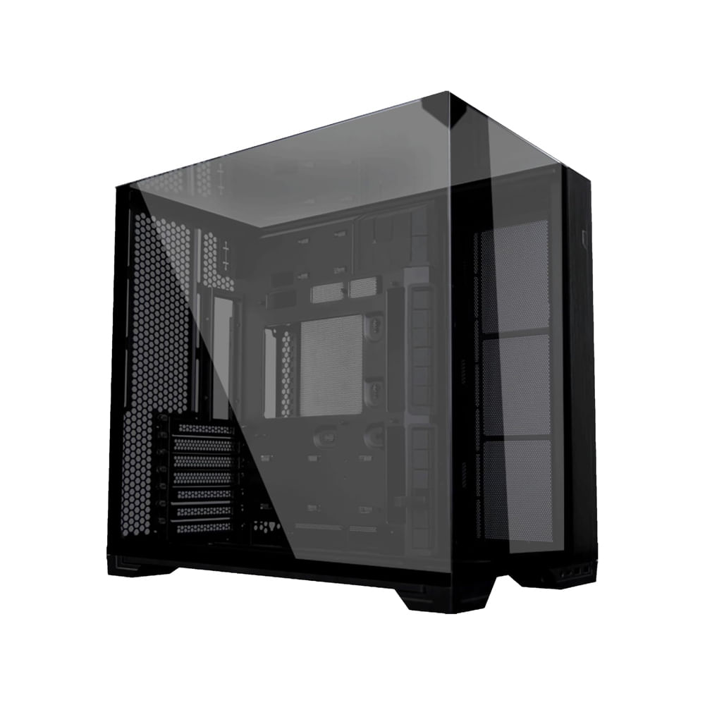 Caja Mid Tower LIAN LI O11 Vision Compact Negra - Diseño elegante ventilación optimizada y espacio