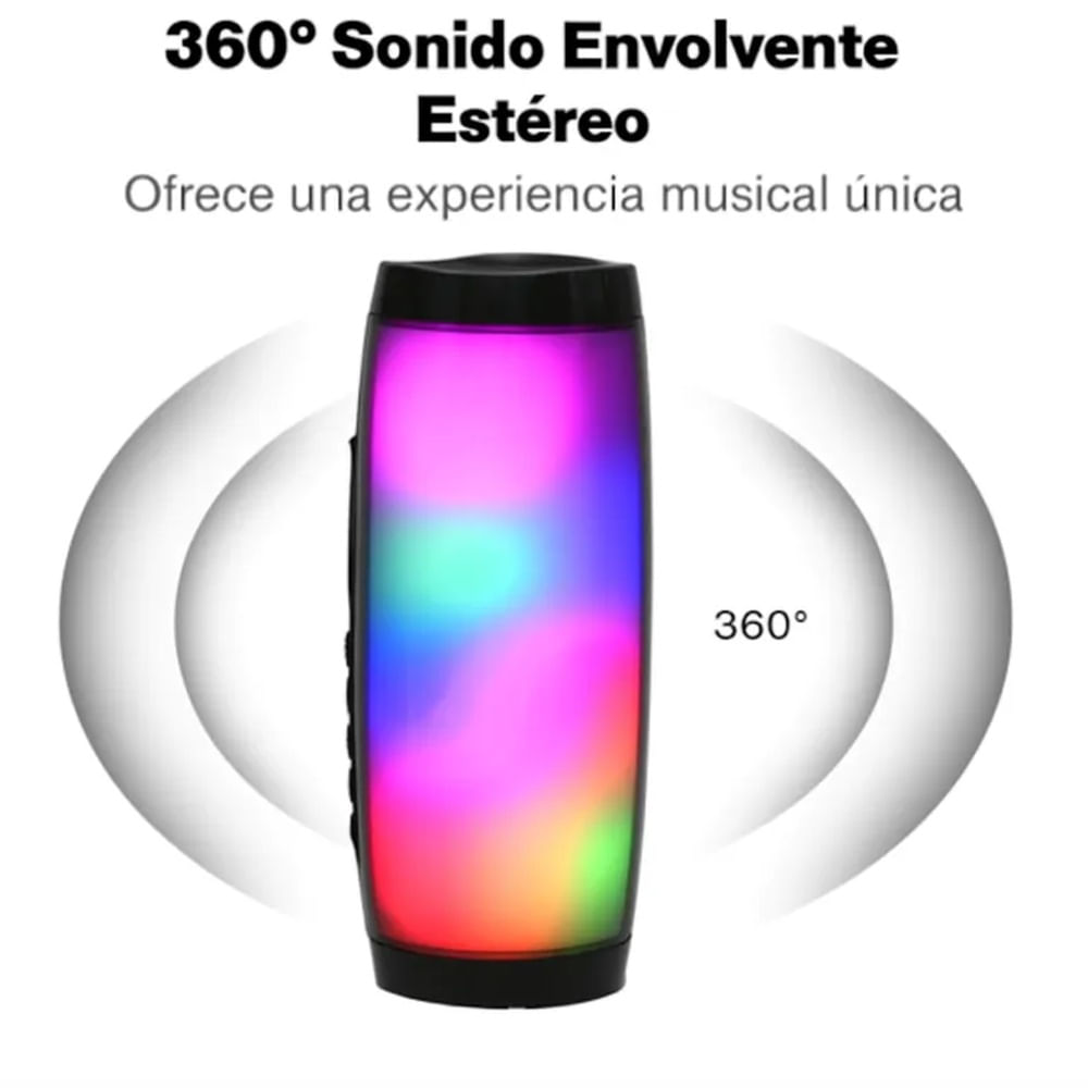 Parlante Inalambrico Bluetooth con Luces