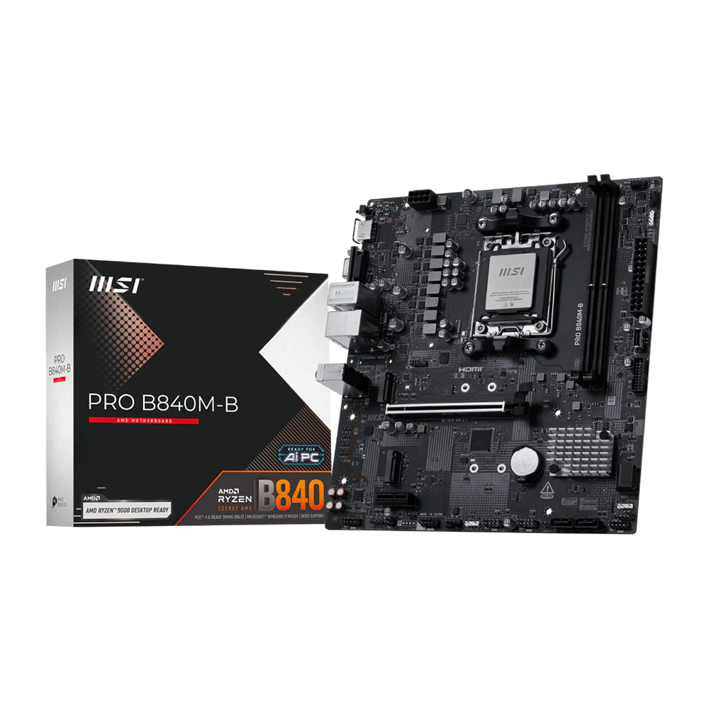Placa Base MSI PRO B840M-B Micro ATX Socket LGA 1200 Ideal para PC de Alto Rendimiento