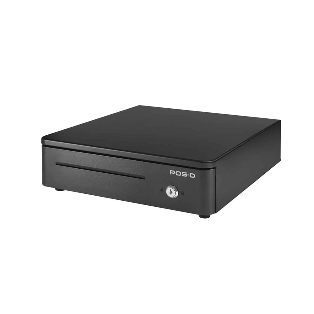 Gaveta de Dinero POS-D Cash 330 Medium Negro 4 Divisiones para Billetes y 8 para Monedas