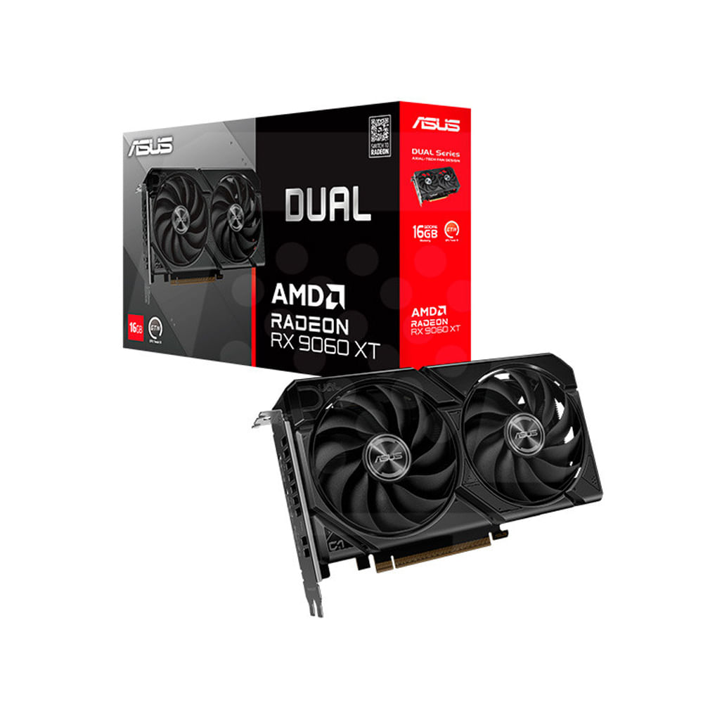 Tarjeta Gráfica ASUS DUAL Radeon RX 9060 XT 16GB 128 bit - Rendimiento Superior para Gaming