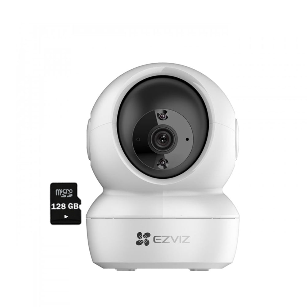 Cámara Wifi H6C Full Hd Ezviz Gira 360 Boton Llamada Micro SD 128Gb