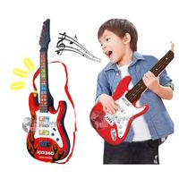 Guitarra Eléctrica  Musical a Pilas Juguete Educativo para Niño Color Rojo