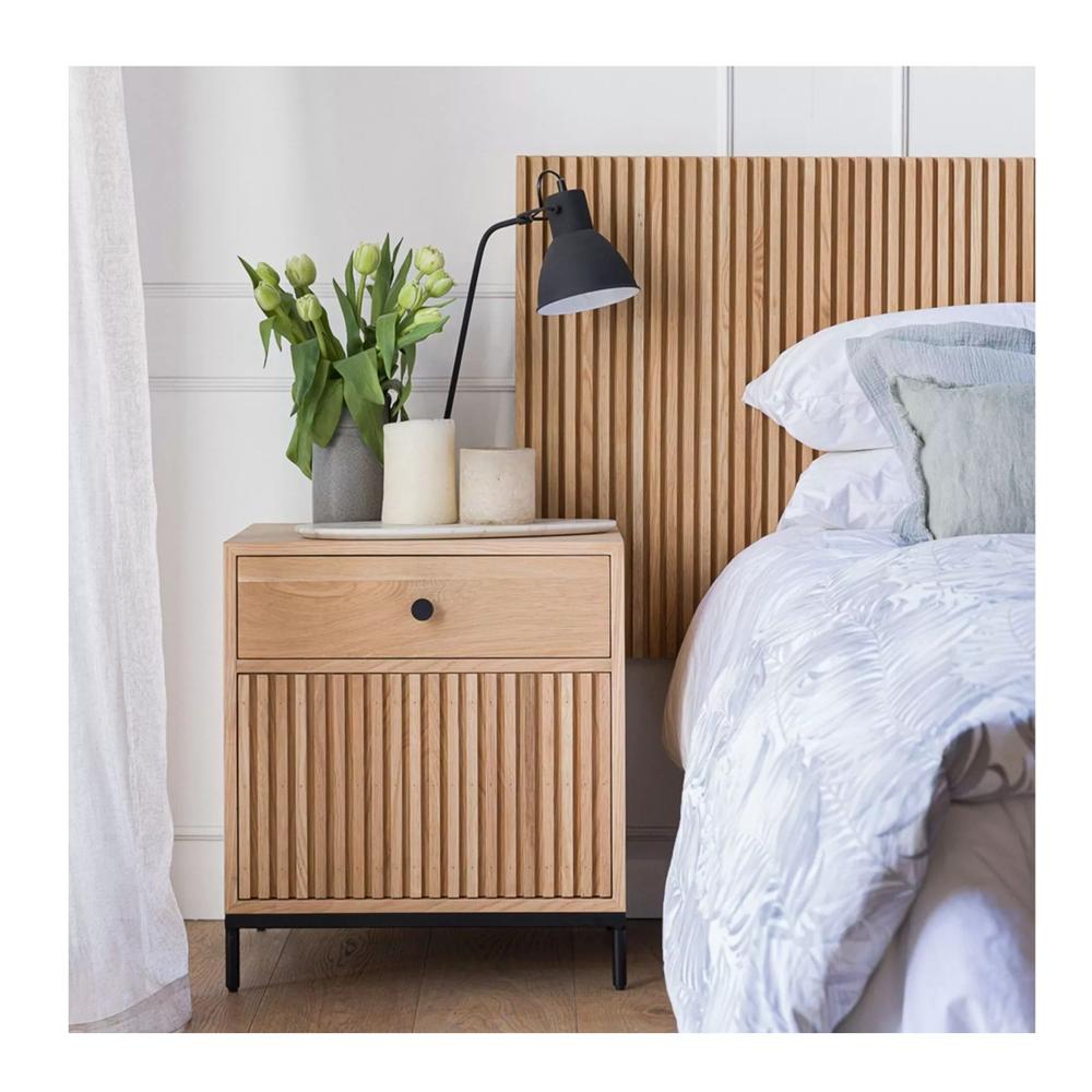 Velador Minimalista Otero color Haya TU MESITA 1 cajón