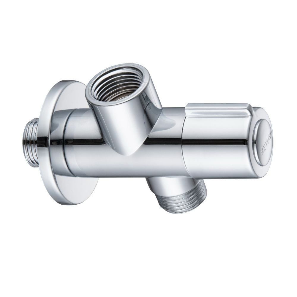 Llave de Paso 1/2"" Doble Salida para Inodoro y Bidet Metusa