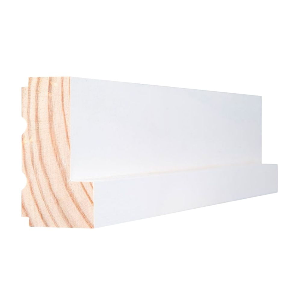Marco de Madera Pino Pre Acabado Blanco 32x90x2130mm