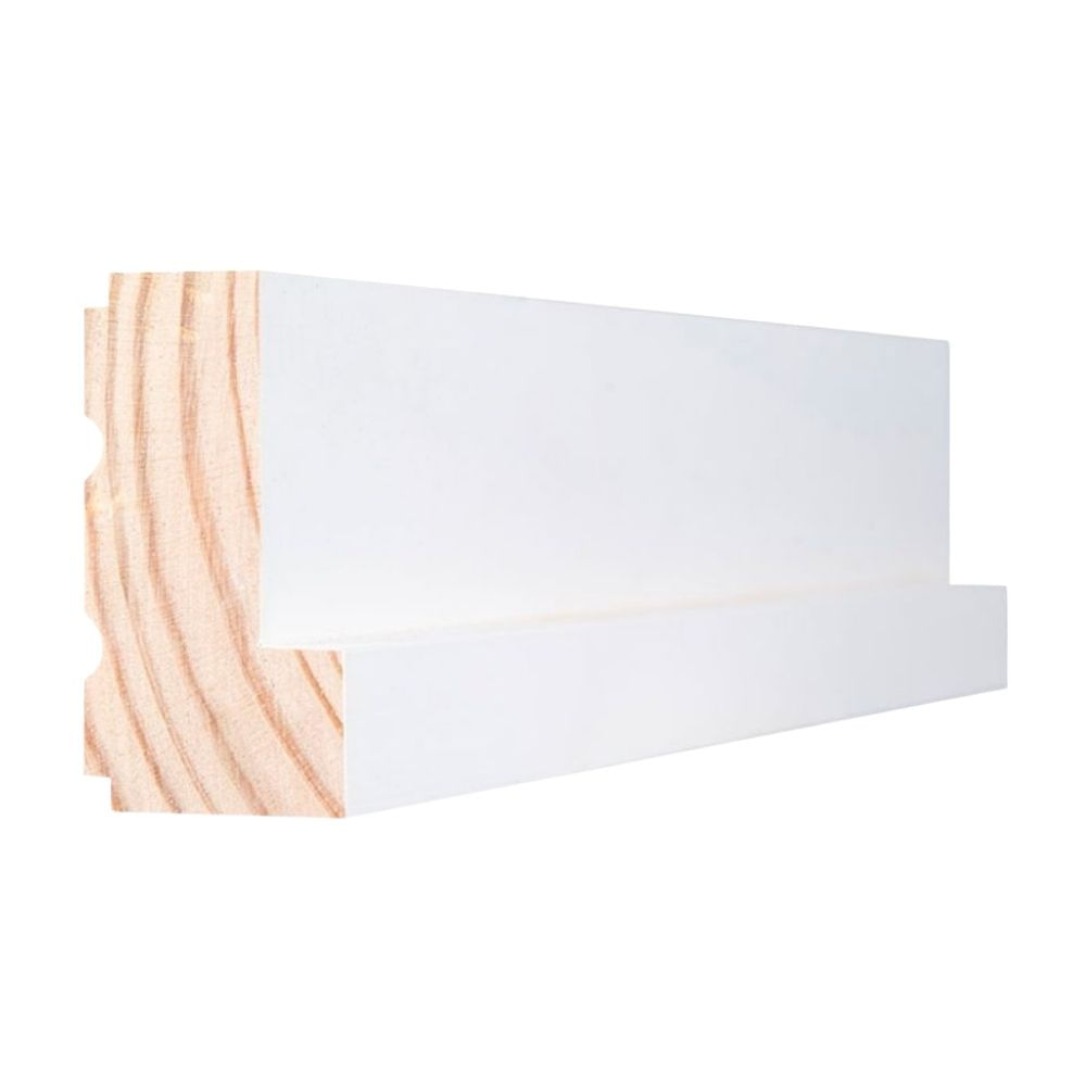 Marco de Madera Pino Pre Acabado Blanco 32x60x2440mm Pama