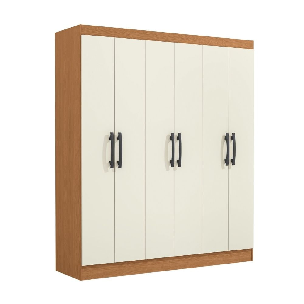 Ropero Bali Plus 6 Puertas MDP Canela/Blanco