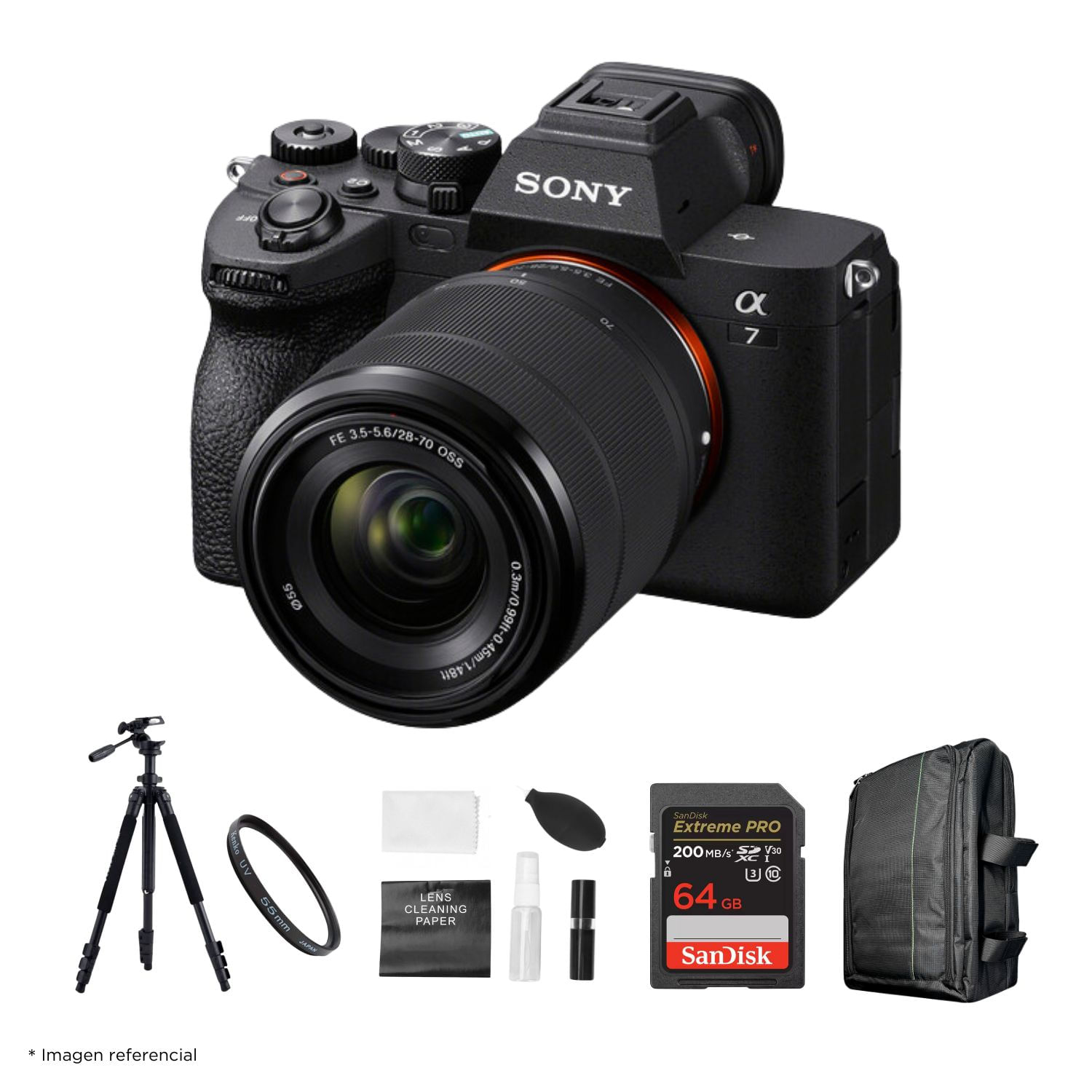 Cámara Sony Alpha a7 IV Full Frame Mirrorless y Lente 28-70mm y Kit Ultimate de Accesorios