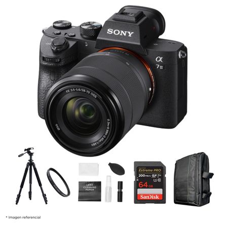 Cámara Sony Alpha 7 III Mirrorless + Lente 28-70mm + Kit Ultimate Cámara Sony Alpha 7 III Mirrorless y Lente 28-70mm y Kit Ultimate Cámara Sony Alpha 7 III Mirrorless + Lente 28-70mm + Kit Ultimate Cámara Sony Alpha 7 III Mirrorless y Lente 28-70mm y Kit Ultimate