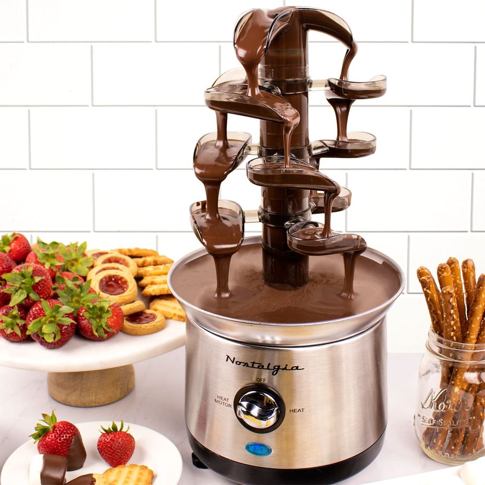 Fuente de Chocolate en Cascada de Acero Inoxidable Nostalgia Fuente de Chocolate en Cascada de Acero Inoxidable Nostalgia