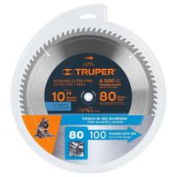 Disco sierra 10""P  corte extra fino para ALUMINIO, 80 dientes, Truper