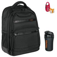 Combo Mochila porta laptop termo tomatodo candado con clave