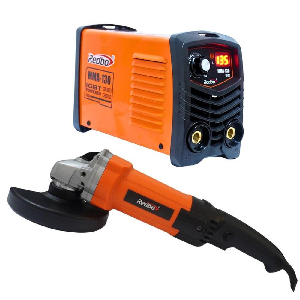 Maquina de soldar 130A + Amoladora industrial 1100W COMBO soldador