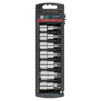 Juego de 7 dados cuadro 1/2"" punta hexagonal Truper