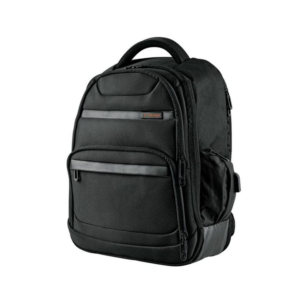 Mochila universitaria con porta laptop y puerto usb Truper